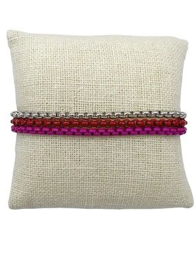 NWT On 34th 3 Piece Enamel Coated Link Bracelets